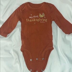 3/$10 Thanksgiving Baby Bodysuit - Rust